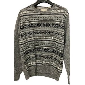 Weatherproof Mens Mock Neck Christmas Sweater Size Tricolor Newsprint XX-Large